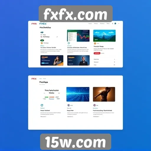 Exploração das funcionalidades do site fxfx.com